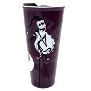 Nightmare Before Christmas Disney Travel Cup Mug W/Lid Jack Skellington  7-3/4”H